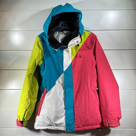 Volcom Bauhaus Insulated Women's Jacket Medium Snowboard Ski Winter Hooded - Picture 2 of 10